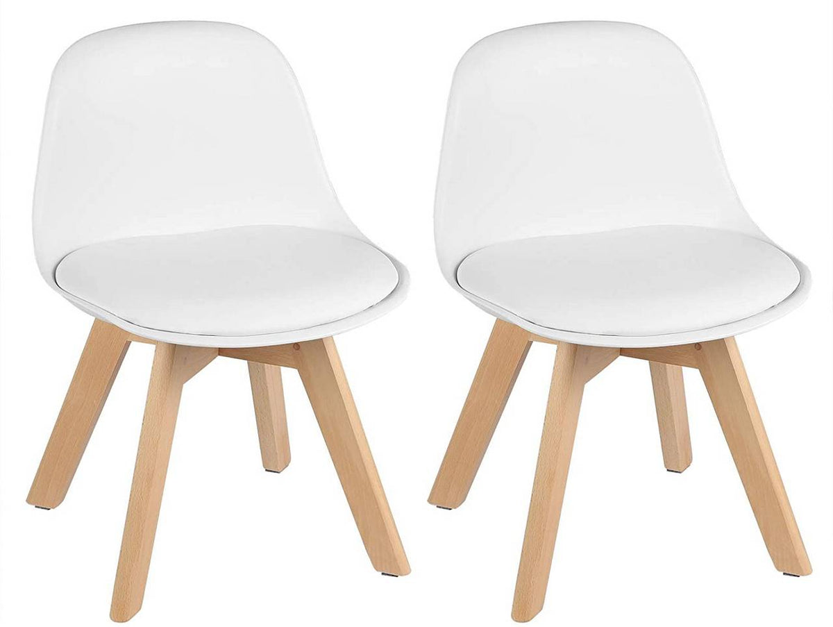 WOLTU Chaise Enfant, Lot de 2, avec Pieds en Bois, pour Chambre d'Enfant