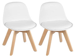 WOLTU Chaise Enfant, Lot de 2, avec Pieds en Bois, pour Chambre d'Enfant