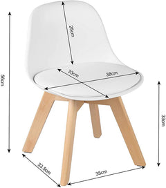 WOLTU Chaise Enfant, Lot de 2, avec Pieds en Bois, pour Chambre d'Enfant