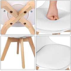 WOLTU Chaise Enfant, Lot de 2, avec Pieds en Bois, pour Chambre d'Enfant