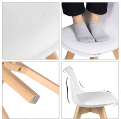 WOLTU Chaise Enfant, Lot de 2, avec Pieds en Bois, pour Chambre d'Enfant
