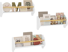 WOLTU Lot de 3 Bibliothèques pour Enfants, Étagère pour Chambre d'Enfant, en Pin + MDF