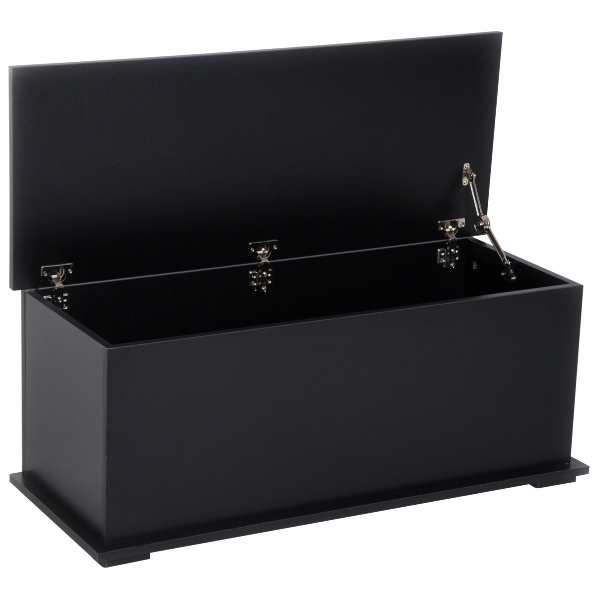 Coffre de rangement coffre à jouets grande capacité de rangement charnière verrouillée  en bois 100 x 40 x 40 cm noir