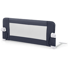 Costway Barrière de Lit Pliable pour Bébé avec Housse en Tissu Oxford Détachable et Sangle en Y Supplémentaire Barrière de Lit Rabattable Gris Foncé