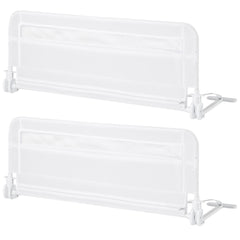 Costway Barrière de Lit Enfants 100 x 42 cm avec Sangles Barrière de Sécurité Pliable avec Tissu en Maille Respisante Angle Réglable 0°à 180° Blanc