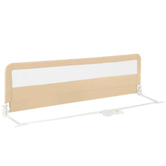 Costway Barrière de Lit Enfants avec Sangles Barrière de Sécurité Pliable avec Tissu en Maille Respisante Angle Réglable 0°à 180° Beige