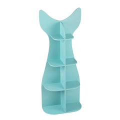 Costway Bibliothèque Enfant Étagère à Livres en Forme de Poisson 5 Niveaux avec Compartiments Ouvertes Kit Anti-Basculement Bords Arrondis Bleu