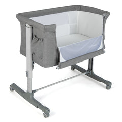 Costway Lit Cododo Bébé à 5 Hauteurs Réglables Charge 9KG Lit Berceau Maille Respirante Sac de Voyage pour Bébé 0-6 Mois Gris Clair