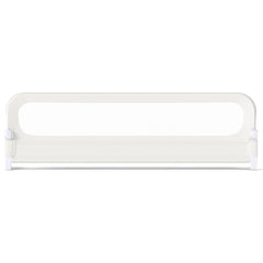 Costway Barrière de Lit Pliable Barrière de Lit Bébé Ajustable de 120 CM avec Housse Amovible en Tissu Oxford & Base en U Robuste Blanc