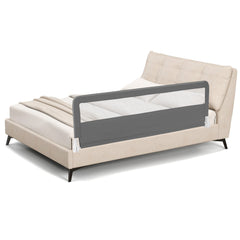 Costway Barrière de Lit Enfants 180 x 56 cm avec Sangles Barrière de Sécurité Pliable avec Tissu en Maille Respisante Angle Réglable 0°à 180° Gris