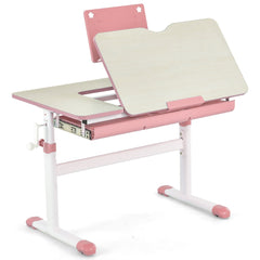 Costway Bureau Enfants avec Hauteur Réglable Bureau d'Etude avec Plateau Incliné 0-60° Support de Livre & Tiroir Charge 110KG pour Enfants de 3-12 Ans