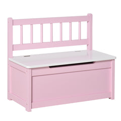 Coffre à jouet enfant banc de rangement enfant couvercle rabattable et charnières de sécurité 60 x 30 x 50 cm rose