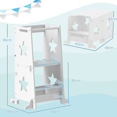 Tour d'observation enfant tour d'apprentissage enfant structure trapézoïdale blanc