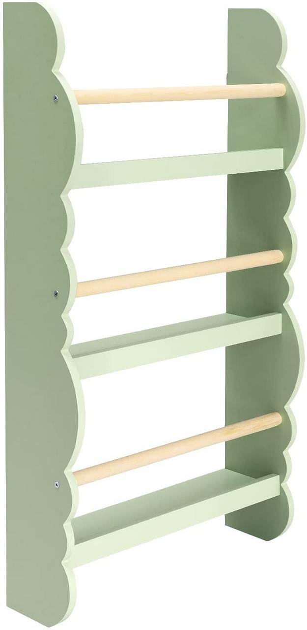 WOLTU Bibliothèque à 3 Niveaux pour Enfants, Étagère à Livres, Étagère Murale en Pin, MDF