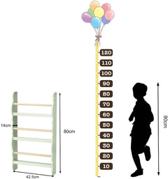 WOLTU Bibliothèque à 3 Niveaux pour Enfants, Étagère à Livres, Étagère Murale en Pin, MDF