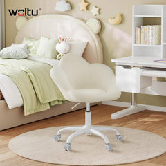 WOLTU Chaise de bureau enfant, ergonomique, réglable en hauteur, en velours