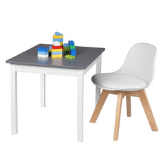 WOLTU Chaise pour Enfants, avec Pieds en Bois et Dossier, Hauteur d'Assise 33 cm