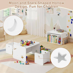 WOLTU Table avec 2 Chaises pour Enfants, Table et Chaises pour Enfants, Meuble pour Enfants, Blanc