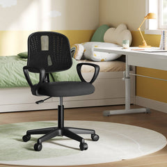 Klihome Chaise de Bureau pour Enfants, Chaise Pivotante, en Tissu Maillé