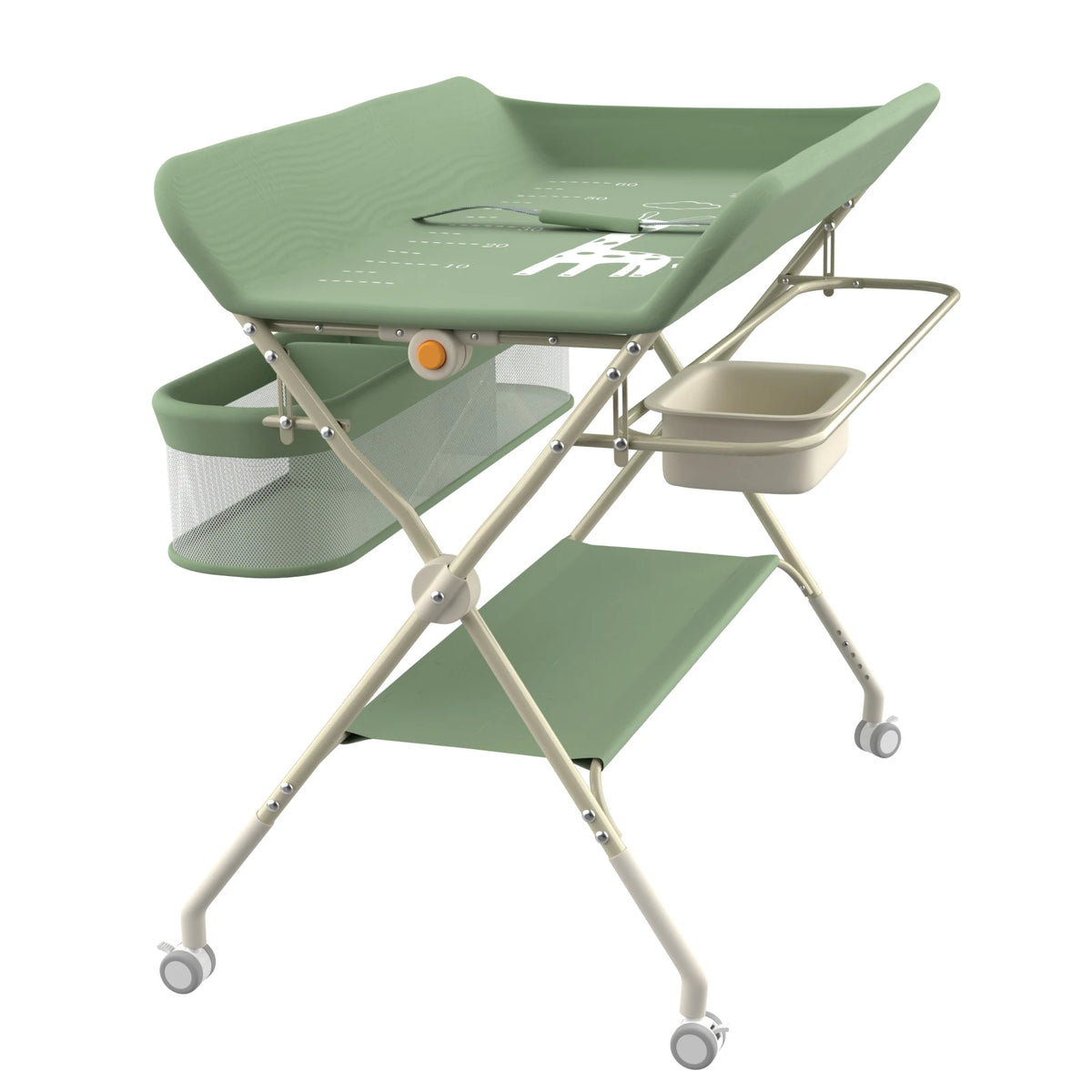 Table à langer bébé pliante – Vert
