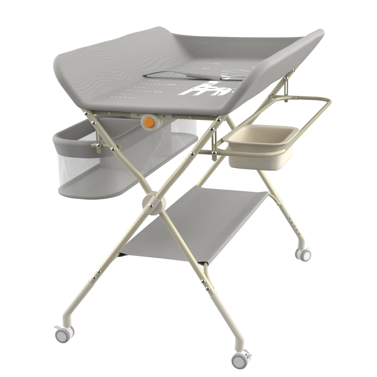 Table à langer bébé pliante – Gris