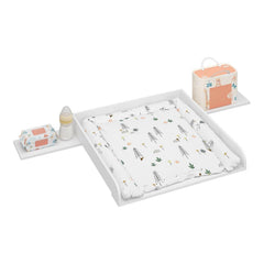 WOLTU Changing table attachment, changing table attachment, with protective edge, MDF, 160x10x80 cm, white