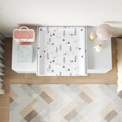 WOLTU Changing table attachment, changing table attachment, with protective edge, MDF, 160x10x80 cm, white