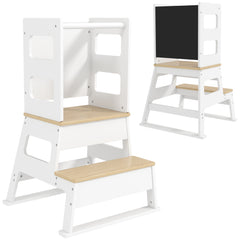 Tour d'observation enfant tour d'apprentissage structure trapézoïdale blanc