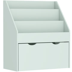 Bibliothèque pour enfants Multi-Rangement avec 3 niveaux d'étagères et un tiroir, 62,5L x 30l x 70H cm, vert