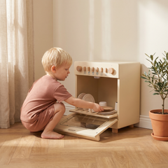 Lave-vaisselle Montessori en situation, chambre scandinave
