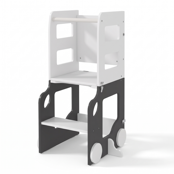 Tour d'observation enfant 4 en 1 – Blanc – fond blanc