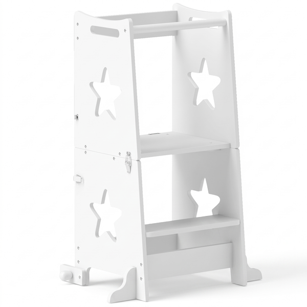 Tour d'observation enfant trapézoïdale – Blanc – fond blanc