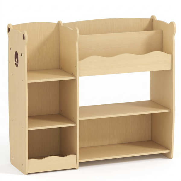 Meuble de rangement enfant – 3 niveaux, naturel – fond blanc