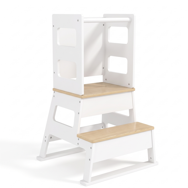 Tour d'observation enfant trapézoïdale – Blanc – fond blanc