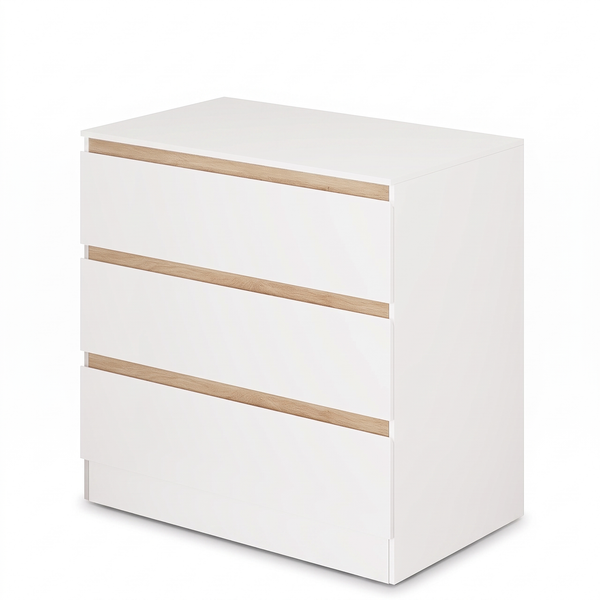 Table à langer bébé – 3 tiroirs – fond blanc