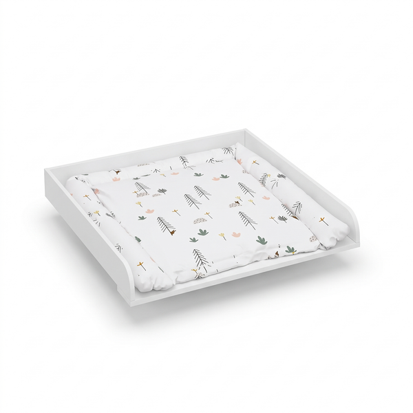 Plan à langer pour commode – Grand format, bords de protection – fond blanc