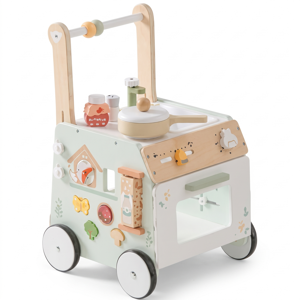 Trotteur enfant en bois – Campagne – fond blanc
