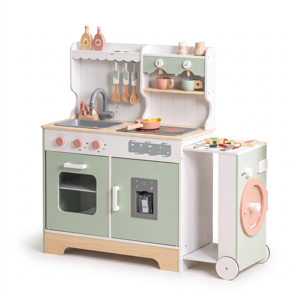 Cuisine enfant en bois extensible – fond blanc