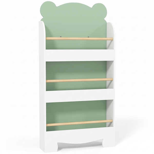 Bibliothèque enfant forme d'ours – 3 niveaux – fond blanc