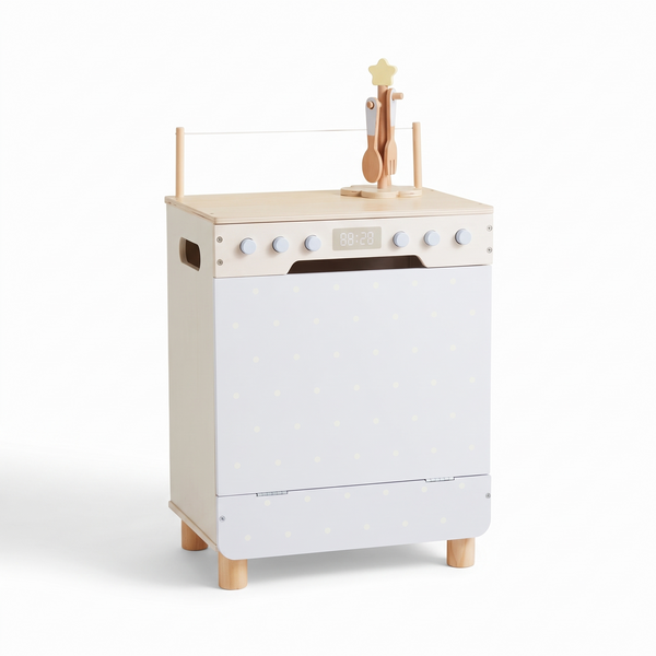 Lave-vaisselle enfant en bois – Collection blanc – fond blanc