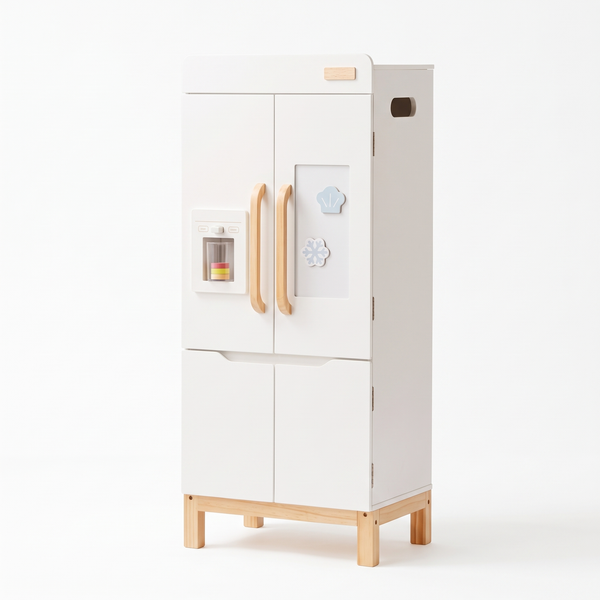 Réfrigérateur enfant en bois – Collection blanc – fond blanc
