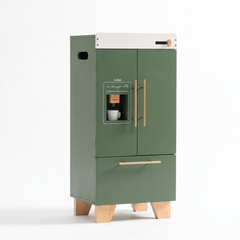 Réfrigérateur enfant en bois – Collection vert – fond blanc