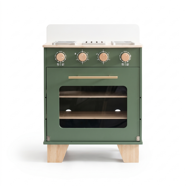 Four enfant en bois – Collection vert – fond blanc