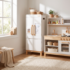 Réfrigérateur enfant en bois – Collection blanc – ambiance intérieur