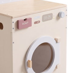 Machine à laver enfant en bois – Collection blanc – détail