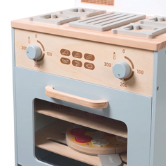 Four enfant en bois – Collection bleu – détail