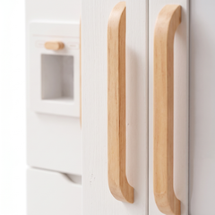 Réfrigérateur enfant en bois – Collection blanc – détail