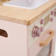 Lave-vaisselle enfant en bois – Collection rose – finition