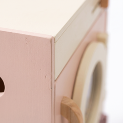 Machine à laver enfant en bois – Collection rose – finition