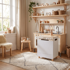 Lave-vaisselle enfant en bois – Collection blanc – ambiance intérieur